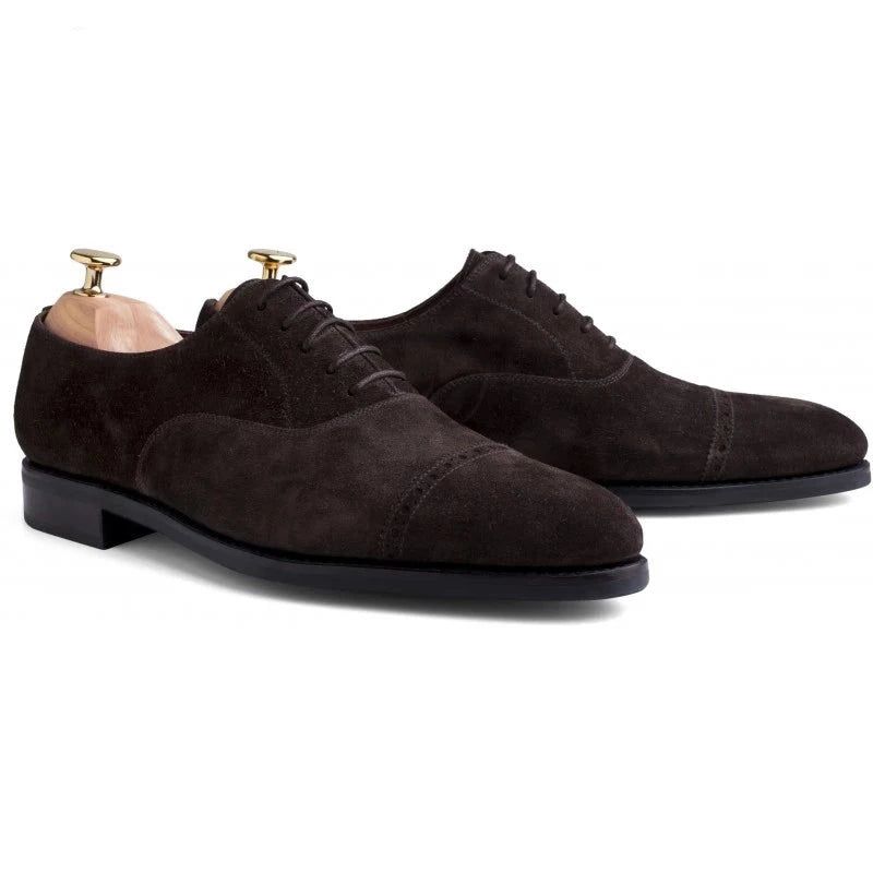 Oxford Designer Dress Beste Herenschoenen Bruiloft Zakelijke Stijl Herenschoen Luxe Lederen Handgemaakte Schoenen Voor Heren - Donkerbruin