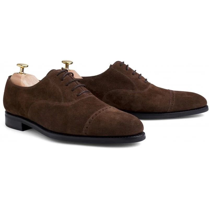 Oxford Designer Dress Beste Herenschoenen Bruiloft Zakelijke Stijl Herenschoen Luxe Lederen Handgemaakte Schoenen Voor Heren - Donkerbruin