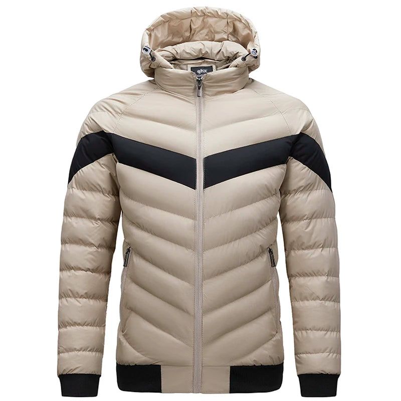 Herenparka Herenjack Met Capuchon Winterdonsjack Warme Jassen Zakelijke Vrijetijdsjas Stevige Herenjassen - Donkerblauw