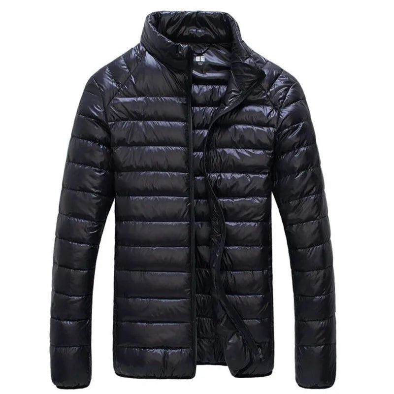 Herfst Casual Jas Heren Ultralichte Winter Warme Parka's Jas Waterdicht Lichtgewicht Witte Eend Downs Jas Uitloper - Zwart