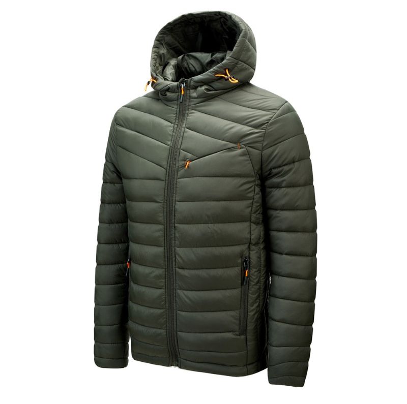 Winter Herenjas Mannelijk Ultralicht Dons Warme Parka's Jassen Casual Uitloper Thermische Met Capuchon Herenkleding - Geel
