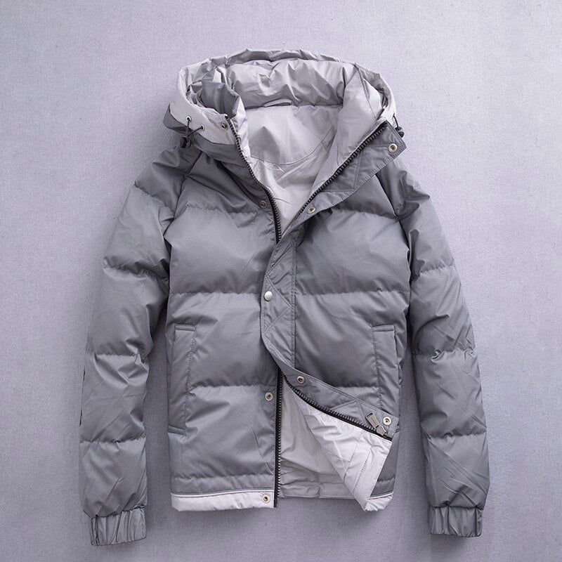 Winter Nieuwe Oversize Duck Down Jassen Heren Warme Cargo Puffer Outdoor Wear - Zwart