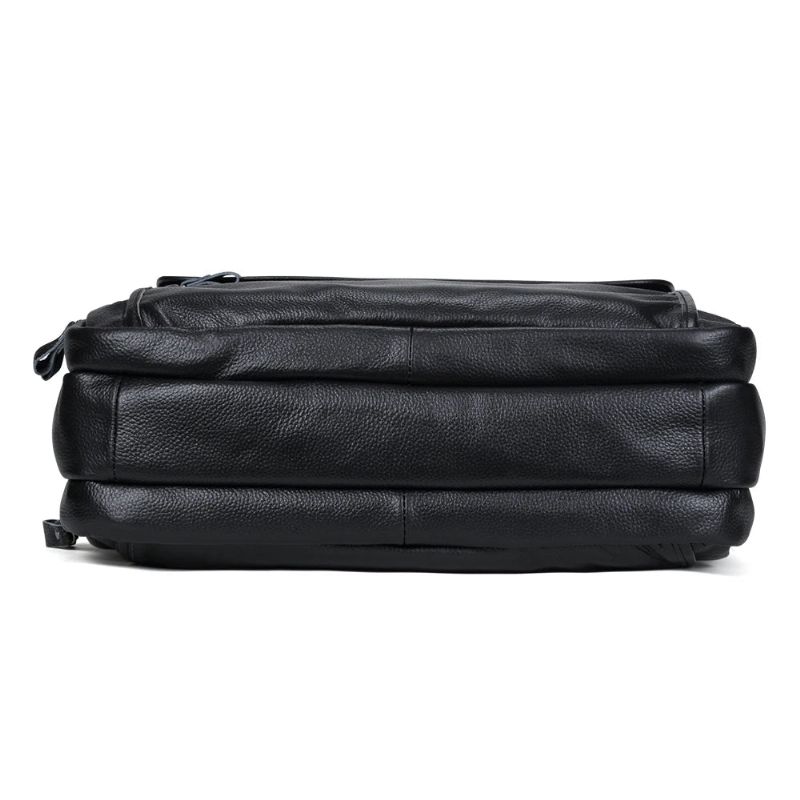 Echt Lederen Aktetassen 15 Inch Laptop Handtas Documententas Zakelijke Crossbodytas Voor Heren Tote Messenger Schoudertassen - Groen