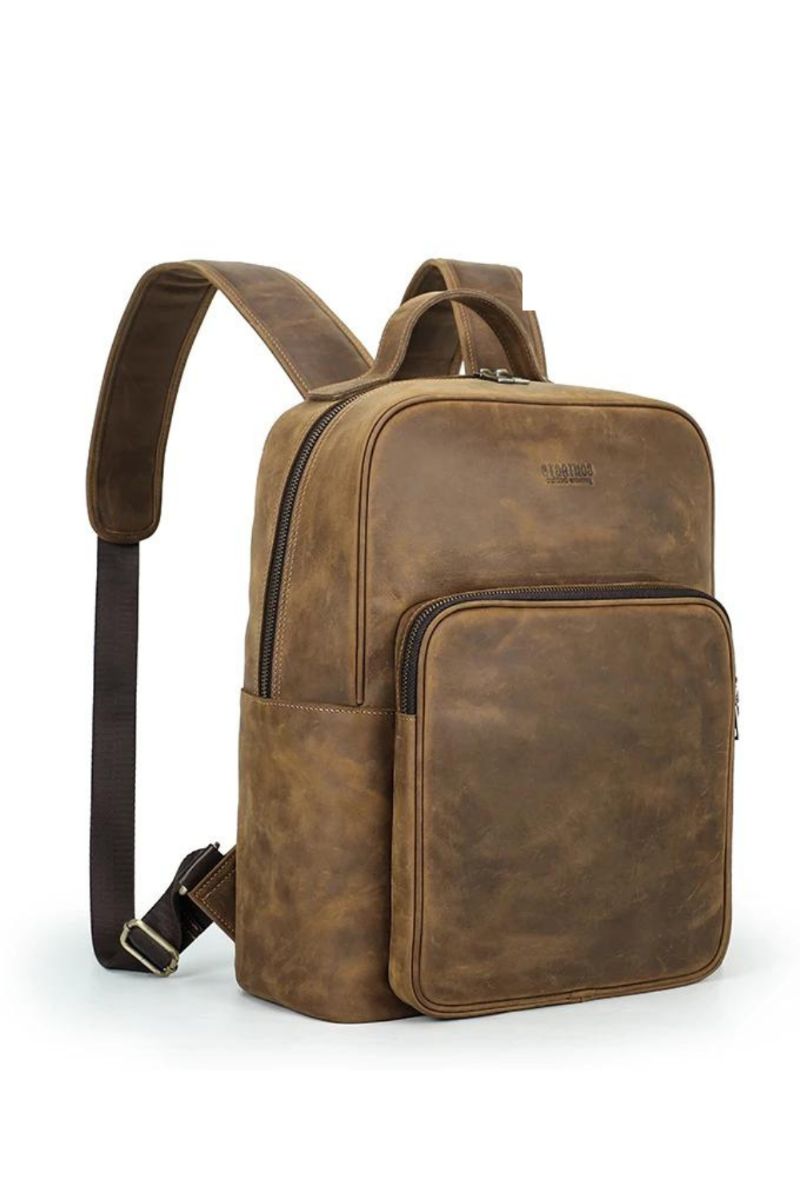 Vintage Herenrugzak Designer Lederen Rugzakken