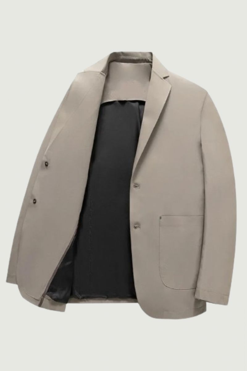 Casual Pak Voor Heren Lente En Herfst Dun Zakelijk Slim-fit Effen Naadloos Anti-rimpel Klein Colbert