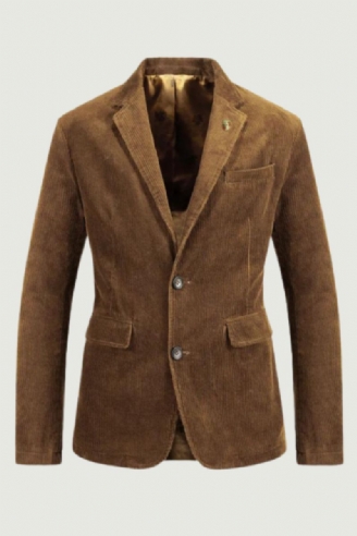 Heren Corduroy Blazer Oversized Mannelijke Jasje Effen Casual Blazers Herenkleding Vrijetijdspakjassen