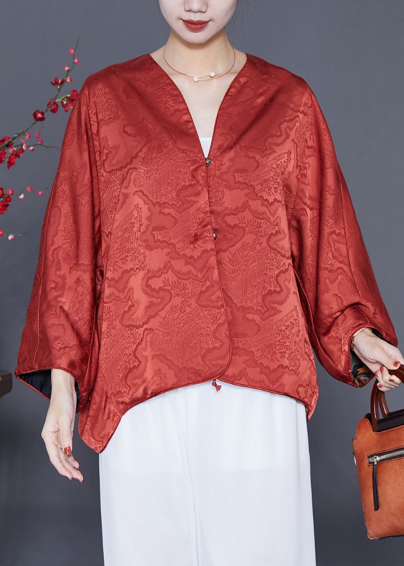 Elegante Oranje Oversized Slijtage Aan Beide Zijden Vesten Zomer