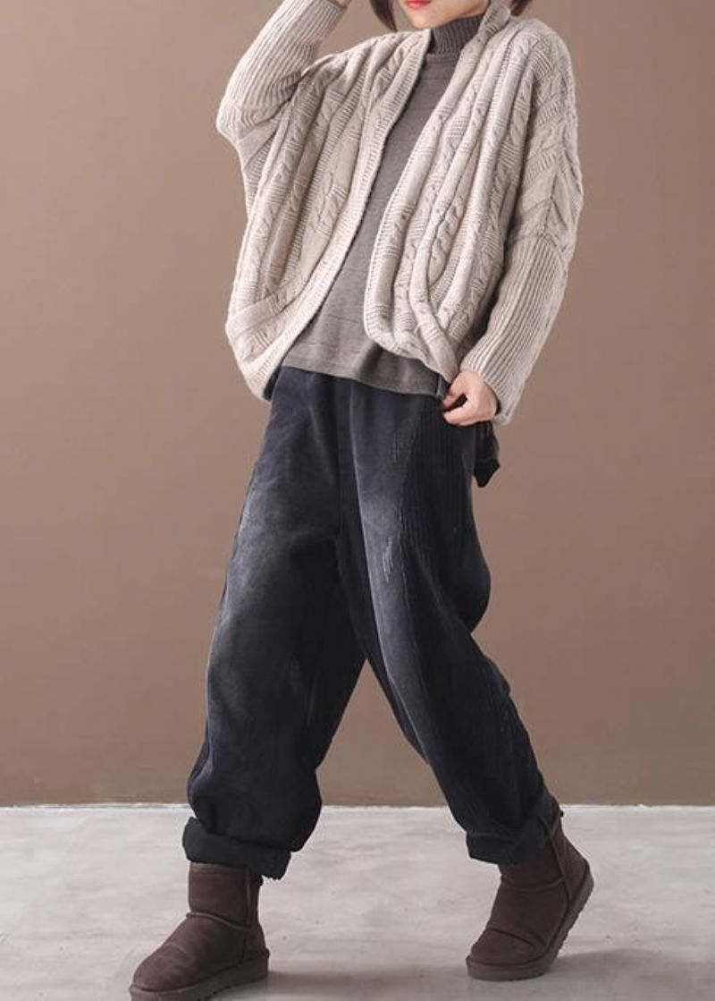 Leuke Winterbreisel Losvallende Kaki Asymmetrische Truijas - Blauw