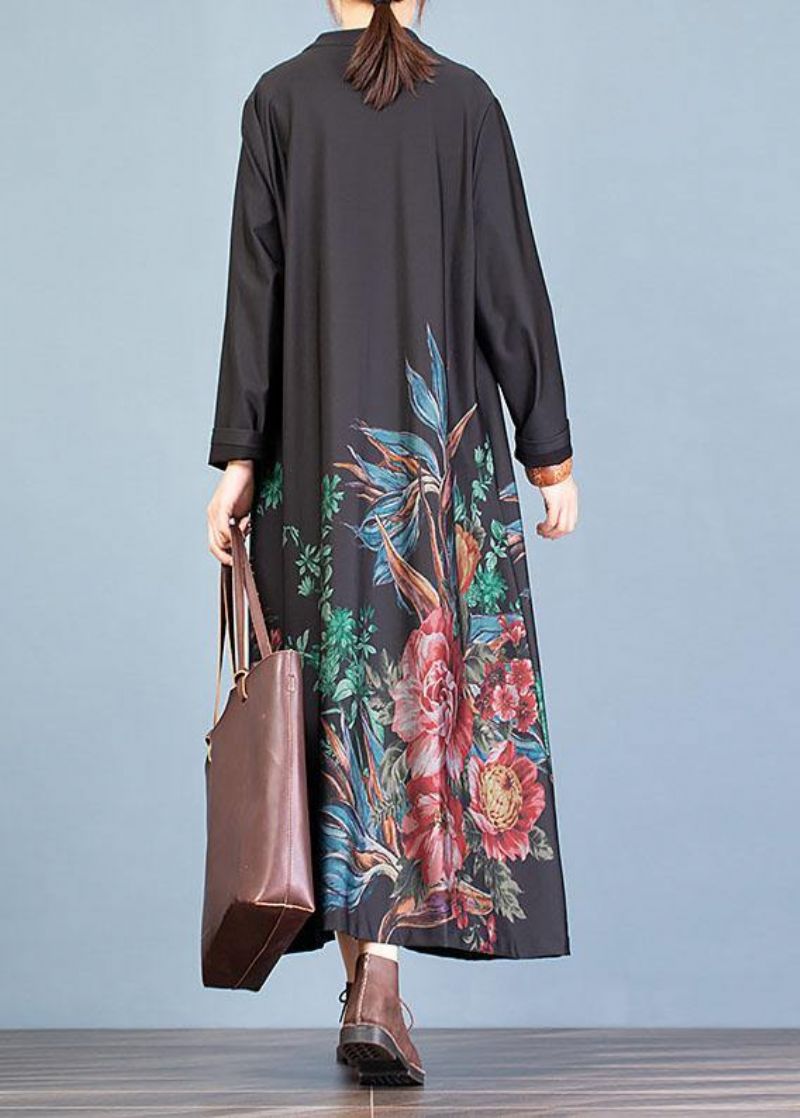 Elegante Casual Jas Herfst Damesjassen Zwarte Prints Trenchcoats - Roze