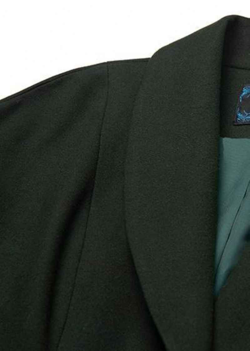 Fijne Loszittende Lange Jas Jas Aymy Groen Wilde Wollen Jassen - Dames trenchcoats
