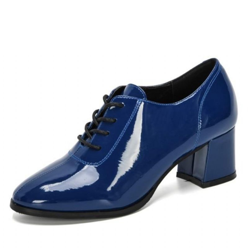 Damespumps Schoenen Dames Ronde Neus Veterschoenen Casual - Donkergrijs