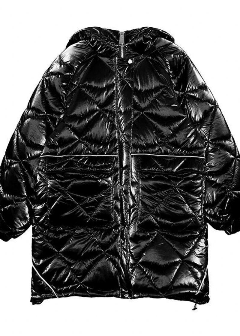 Fijne Oversized Winterjas Groene Parka Met Capuchon En Ritssluiting Voor Dames - Groen
