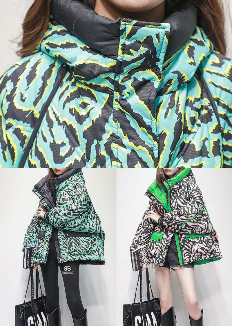 Franse Groene Capuchonzakken Met Print Canada Goose Jas Winter - Dames donsjacks