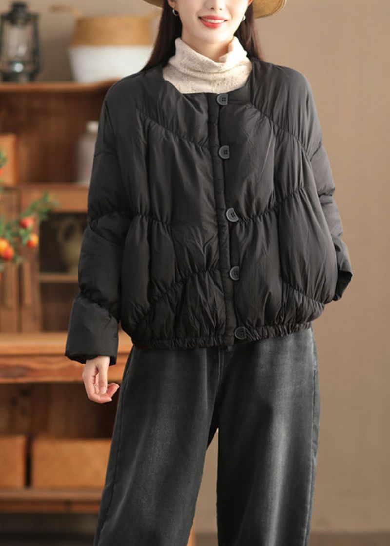 Losse Koffie O-nekknop Warm Eenddonsjack Winter - Dames donsjacks
