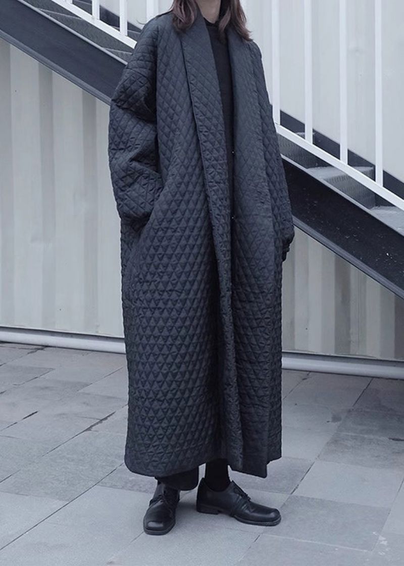 Mooie Zwarte Peter Pan-kraag Oversized Fijne Katoenen Gevulde Pufferjassen Winter - Dames donsjacks