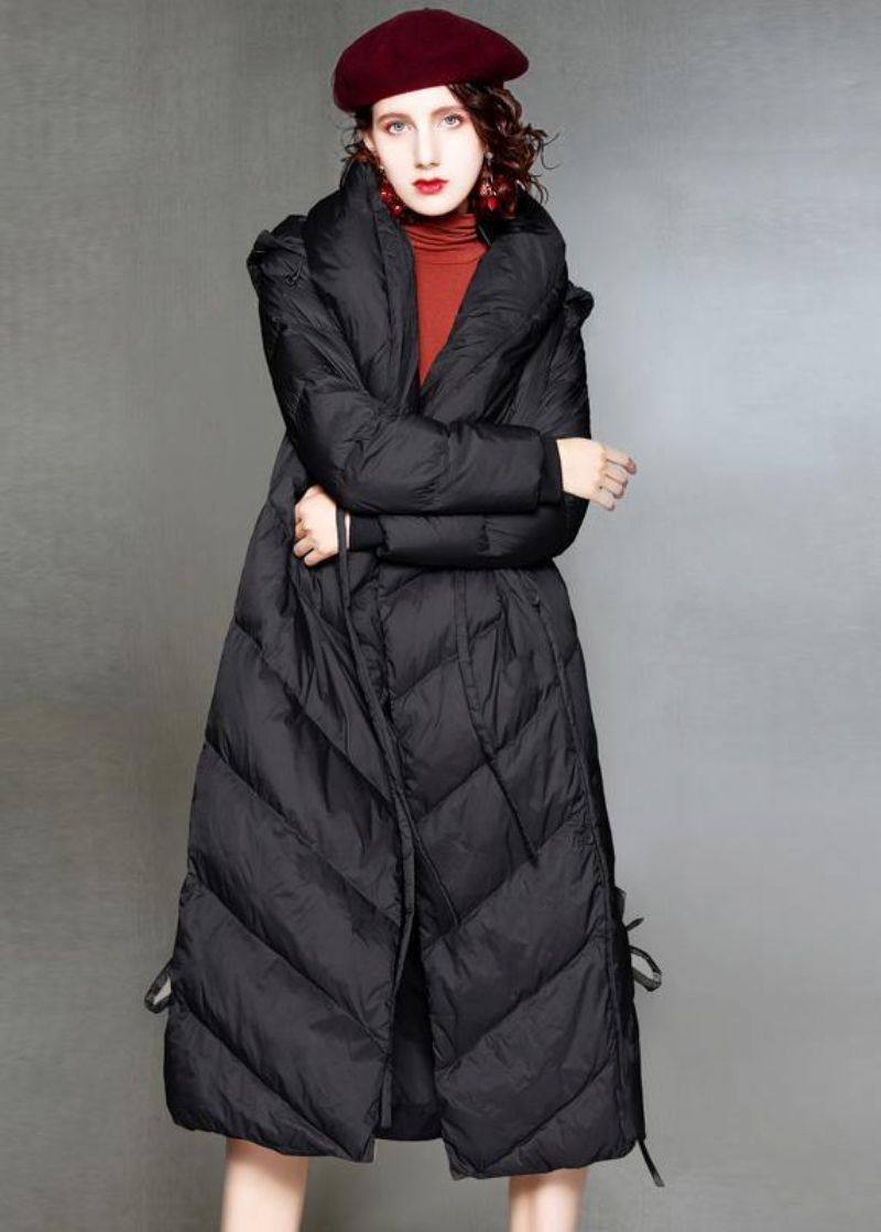 Warme Kaki Donsjas Winter Plus Size Kleding Damesparka Met Trekkoord Overjas - Dames donsjacks