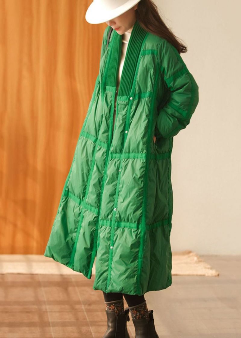 Zwarte Patchwork Dikke Eendendonsjas Oversized Effen Winter - Dames donsjacks