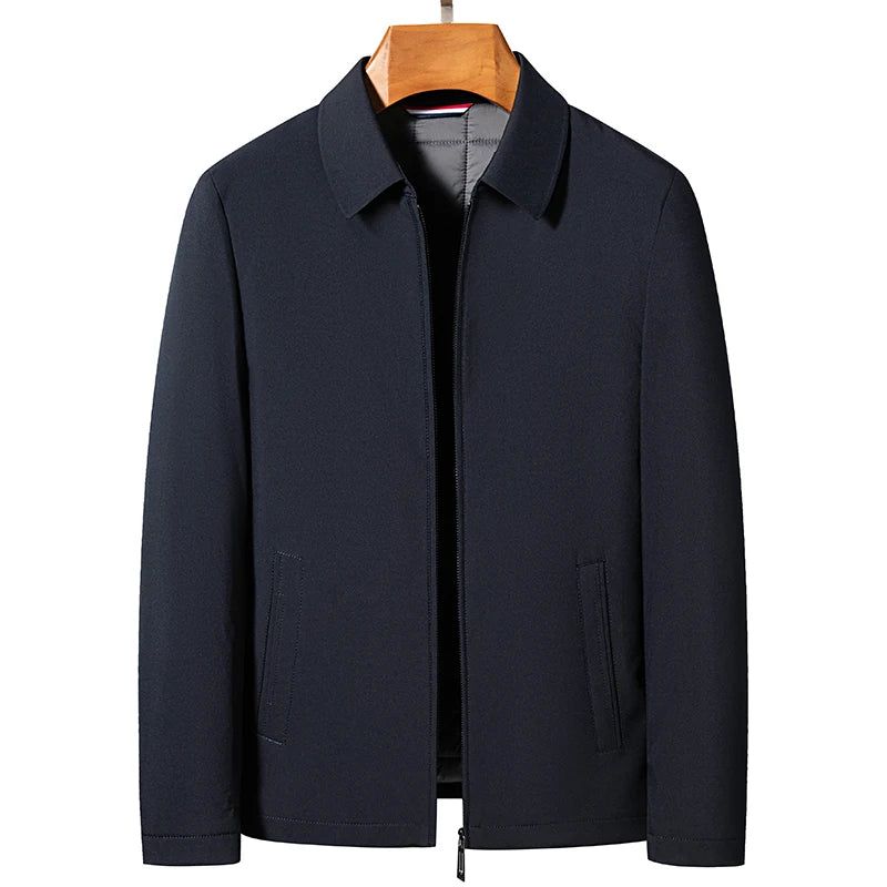 Herfst En Winter Heren Donsjack Verdikte Warme Casual Zakelijke Reversjas Katoenen Kleding Jeugd - Blauw