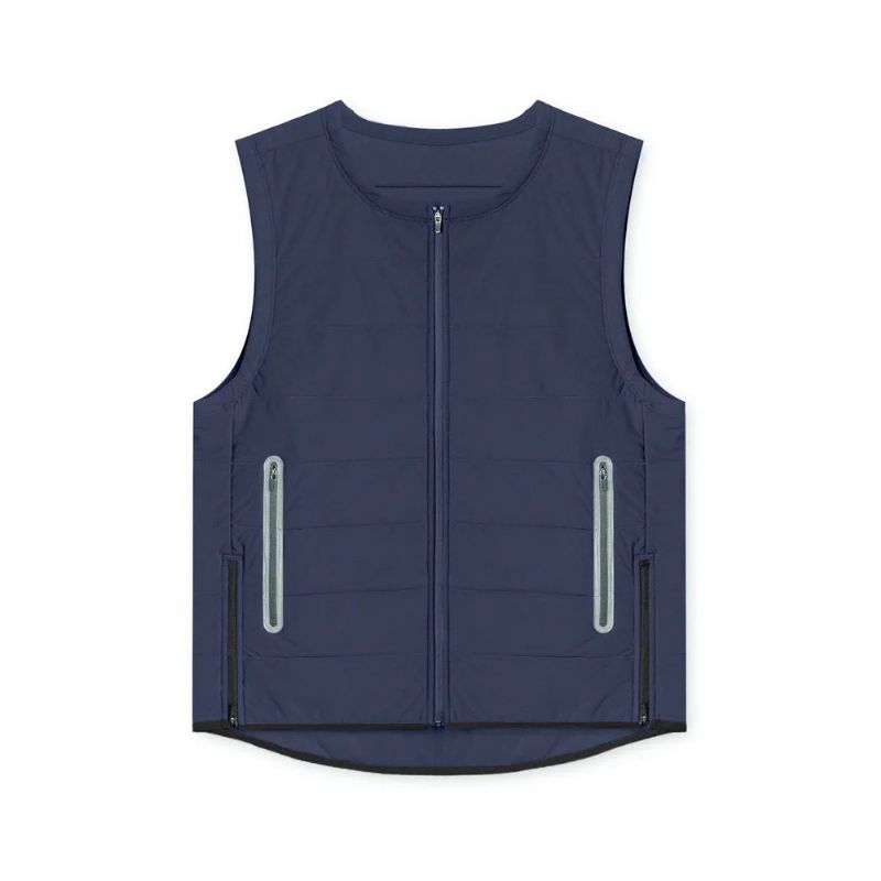 Herfst- En Winterherenvest Sportief Casual Herenjack Met Ronde Hals En Rits - Zwart