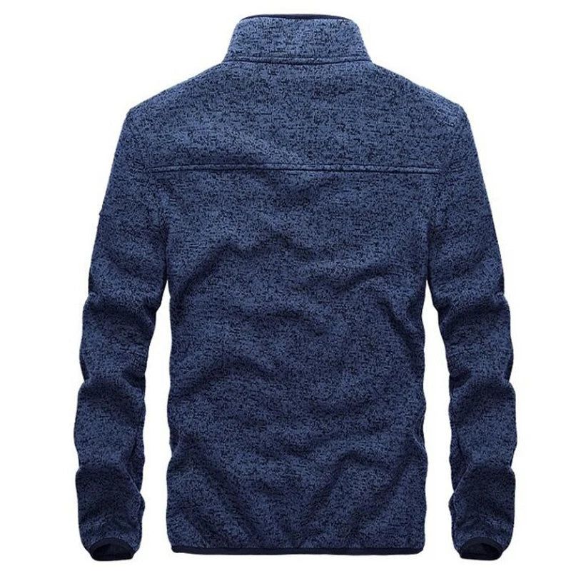 Jas Heren Opstaande Kraag Herenbovenkleding Zachte Tactische Jassen Warme Casual Herenkleding - Blauw