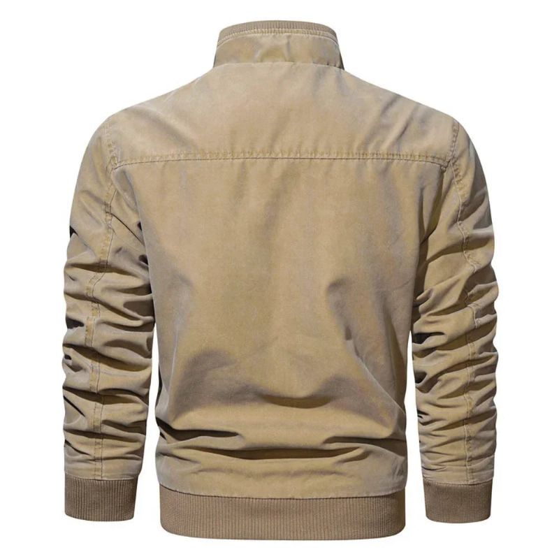 Lente Herfst Heren Bomberjacks Casual Mannelijke Uitloper Windjack Stand Kraag Jas Baseball Slim - Zwart