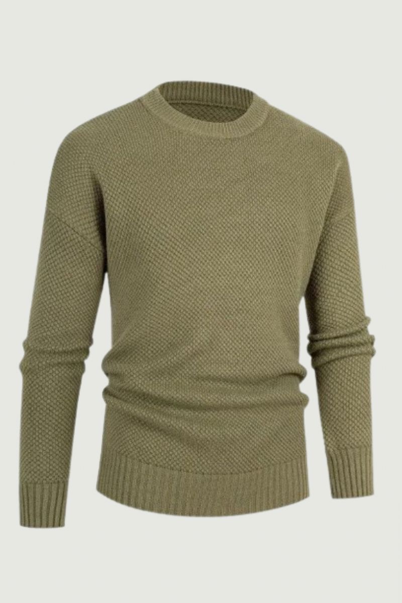 Casual Klassieke Truien Met O-hals Voor Heren Effen Gebreide Trui In Engelse Stijl