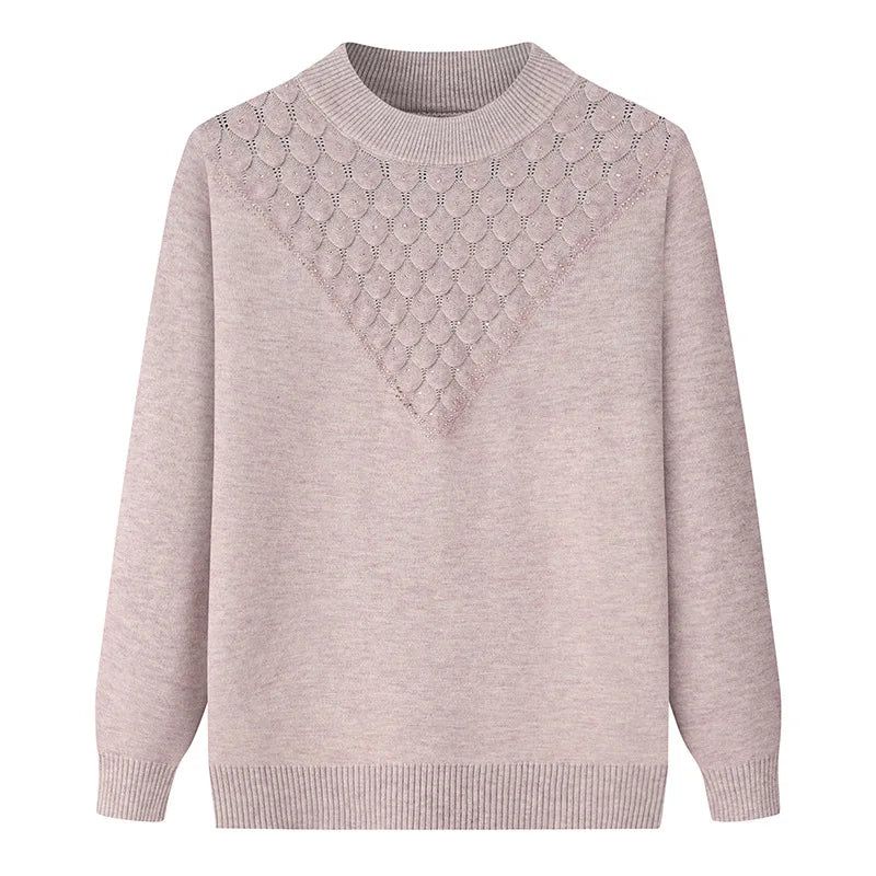 Winter Dames Truien En Pullovers Met Lange Mouwen Effen Splitverbinding Vintage Warme Gebreide Trui - Groen